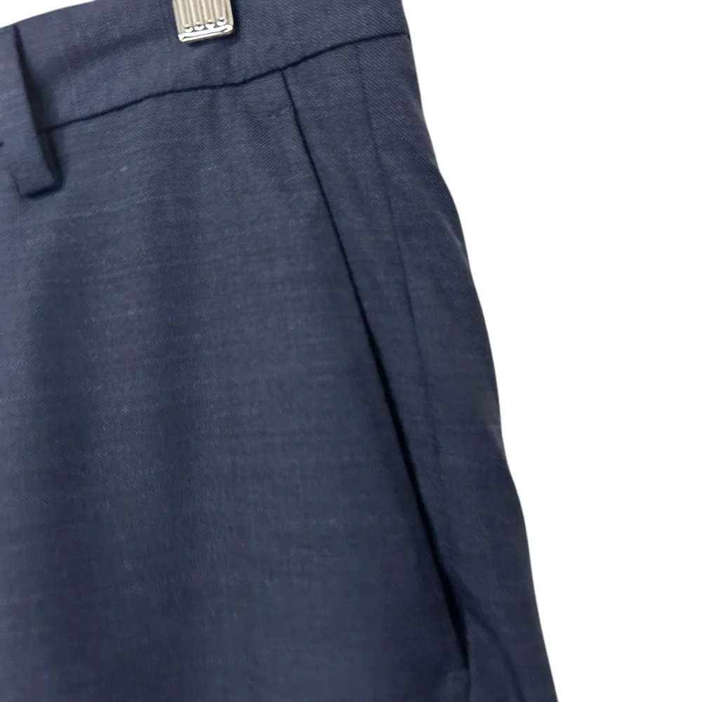 J. Crew Mens Ludlow Classic Trouser Pants Sz 32x32 Navy Blue Wool Blend NEW